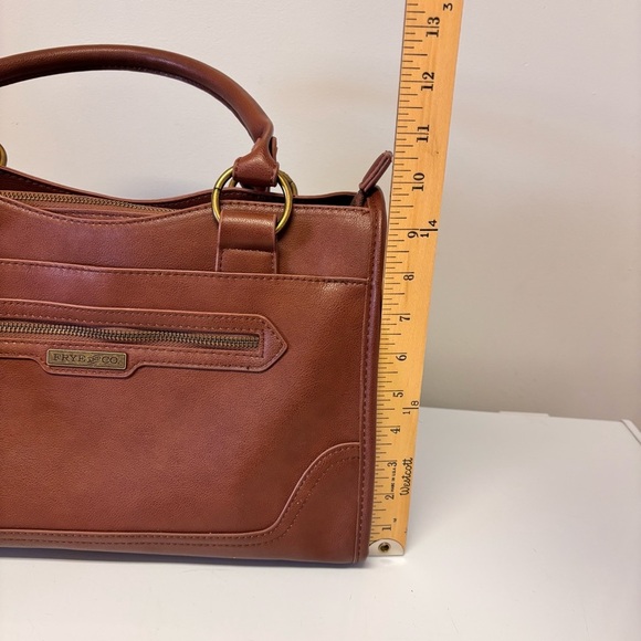 Frye & Co. Faux Leather Satchel Crossbody Bag Women - Picture 14 of 15